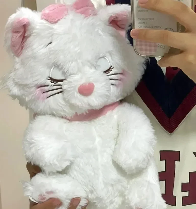 Hot 30-45cm Disney Marie Cat Plush Dolls The Aristocats Cartoon Sleepy Face Bow Plushies Doll Soft Stuffed Animals Pet Toys Girl 4