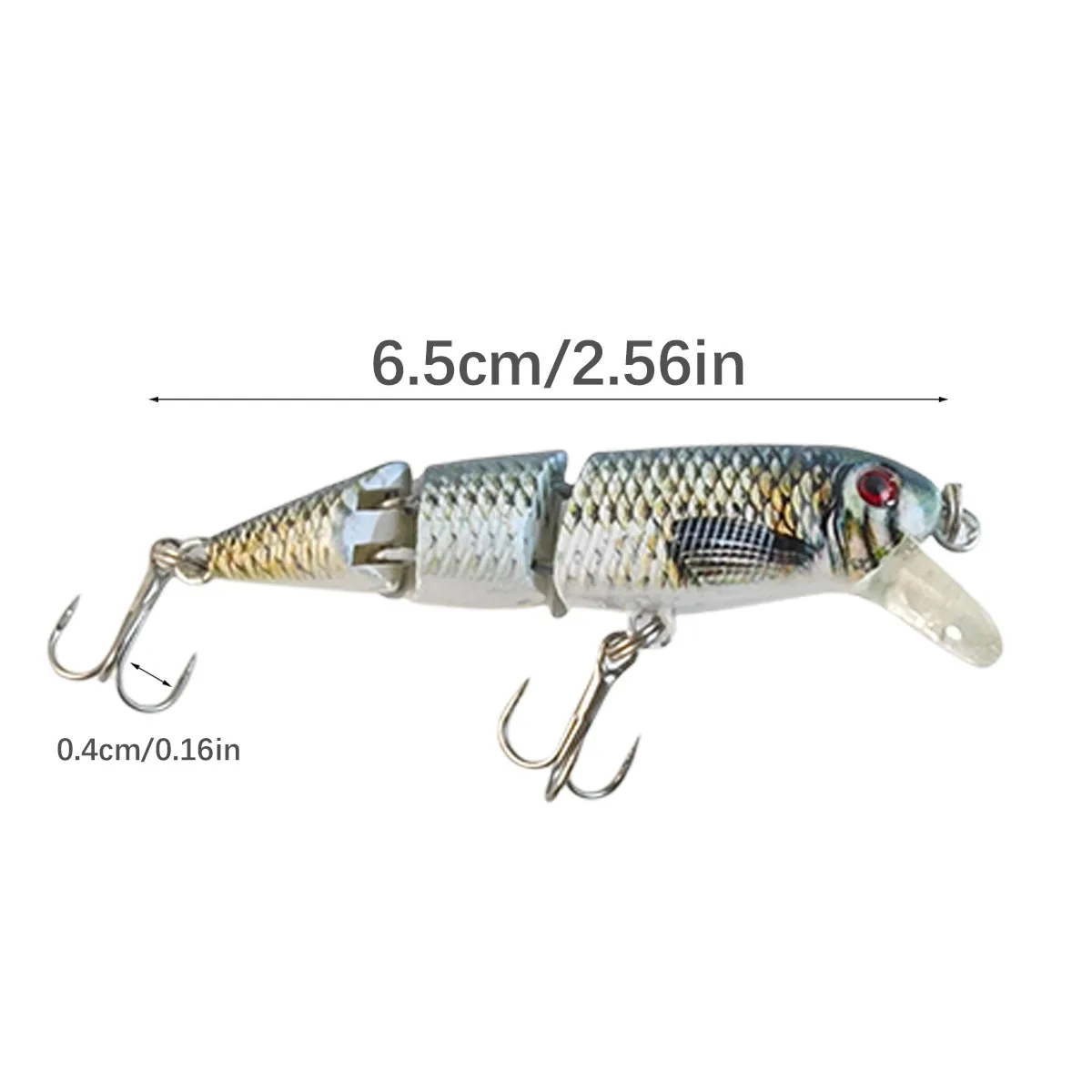 Fishing Lures with Hooks, Wiggling, Vibrating, Rattling and Gurgling for More Bites,Swimbaits for Bass, Trout, Crappie, Walleye - 4
