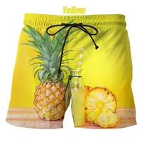 Hot Selling Fruit Pineapple 3D Printing Men's Shorts New Casual Shorts 1