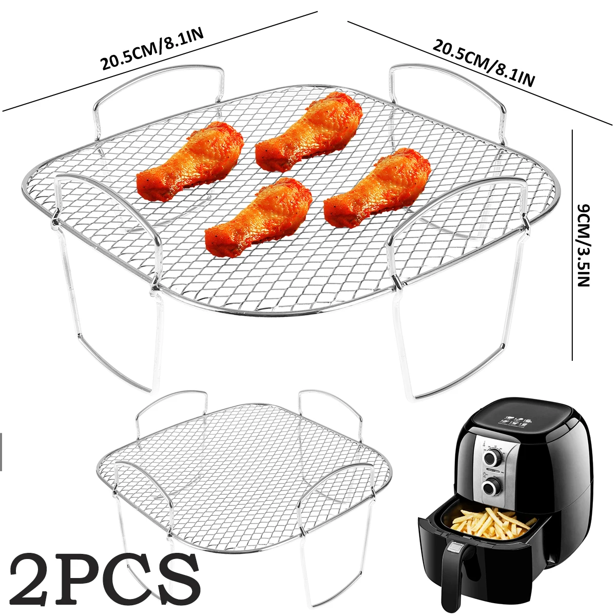 2pcs Air Fryer Rack