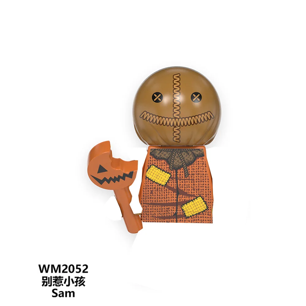 Halloween Series Building Blocks Doll Genuine Chainsaw Killer Action Figure Doll Desktop Decorative Ornaments Kids Holiday Gifts