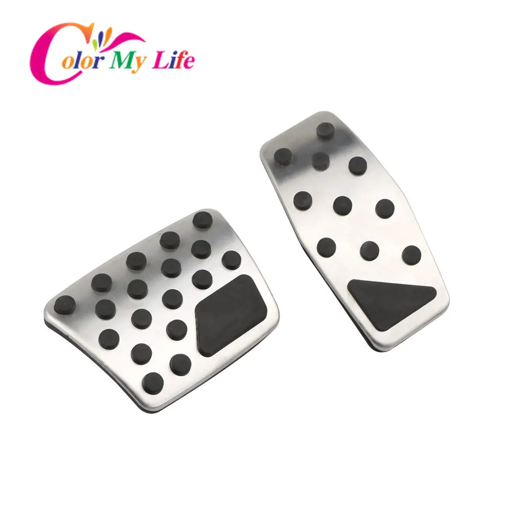 AT Car Gas Pedal Brake Pedal Cover Rest Pedale Color My Life Fit Fiat 500 X 500X 2015-Auto Pedals Accessories