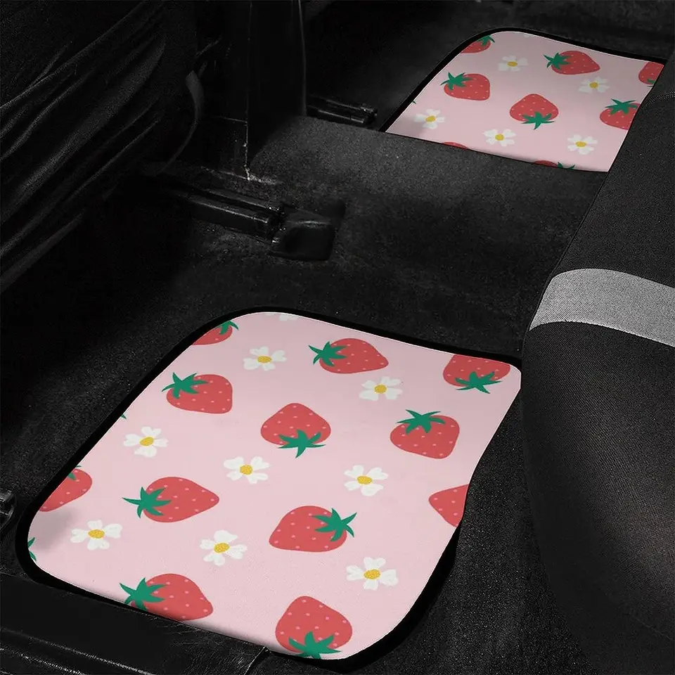 Anime Fairy Tail Car Floor Mat Vintage Black Carpet Anti-slip Rubber