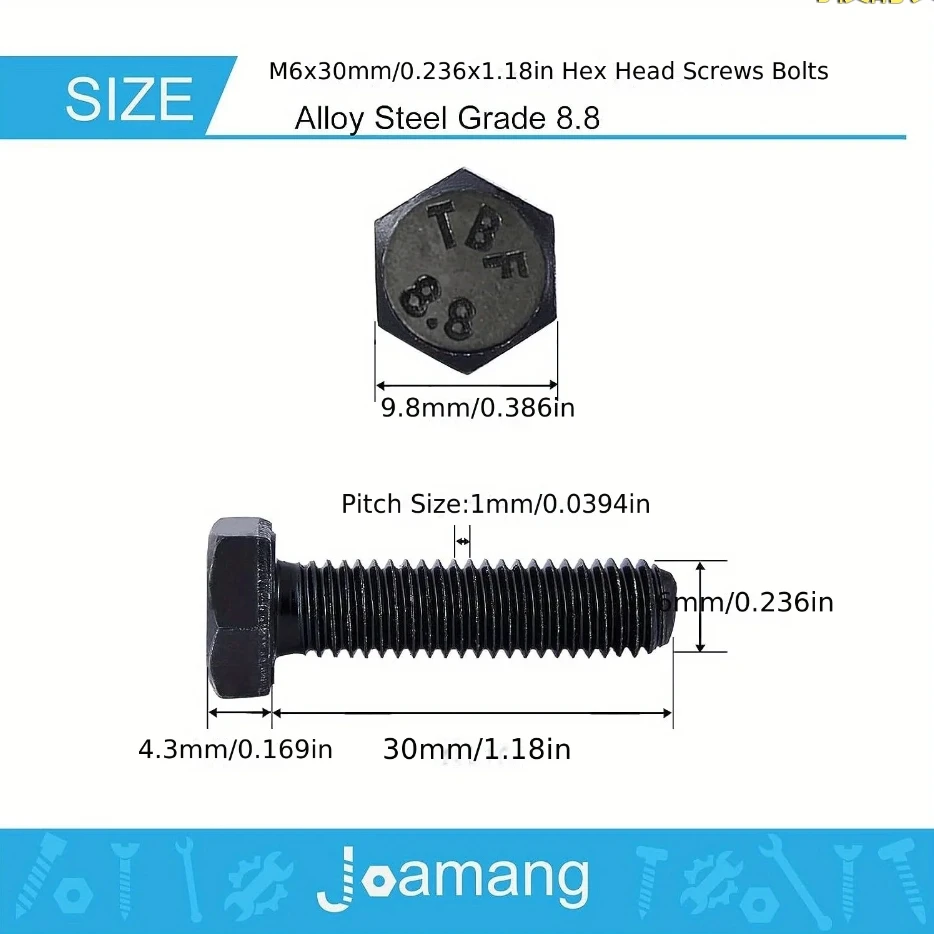 M6 x 30mm-25PCS