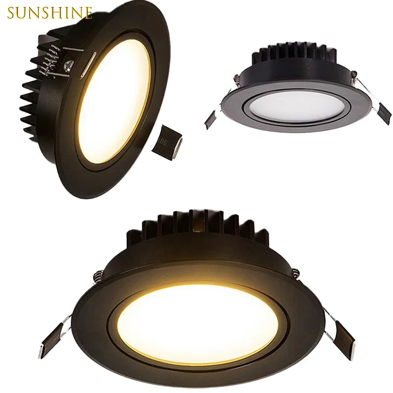 

Dimmable LED COB Spotlight Ceiling lamp AC85-265V 5W 7W 9W 12W 15W 18W 20W Aluminum Recessed Downlights Round led Panel Light