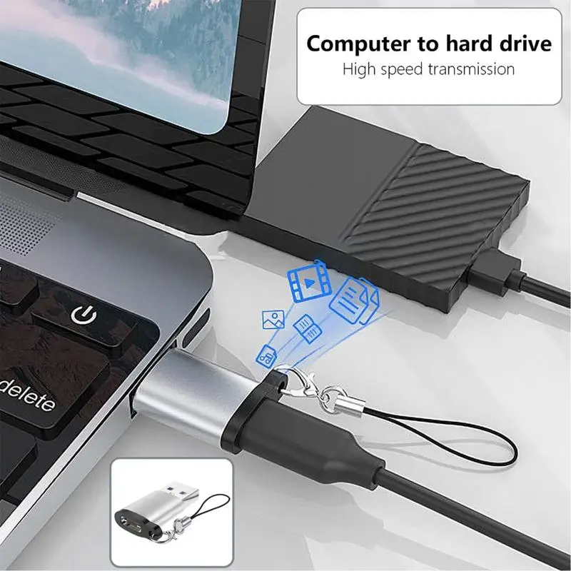 USB C Adapter Portable USB 3.0 Adapter High-Speed Data Transfer Male To Female Type-C Connector For Mobile Phones Laptops