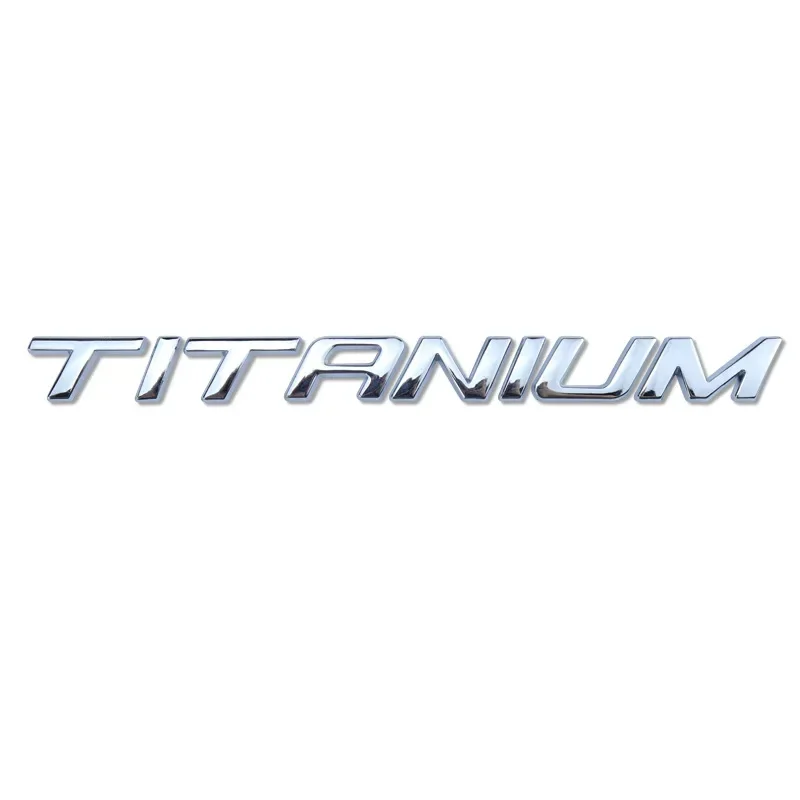 Chrome Black Titanium Rear Boot Badge Emblem Sticker