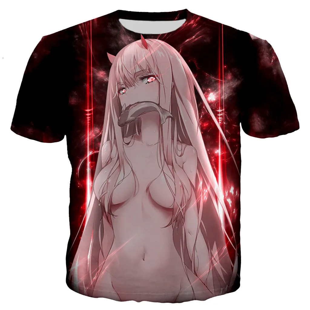 

Harajuku Anime Darling in Franxx T-shirt for Men/Women New Fashion Cool 3D Printed T-shirt Casual T-shirt Street Breathable Top