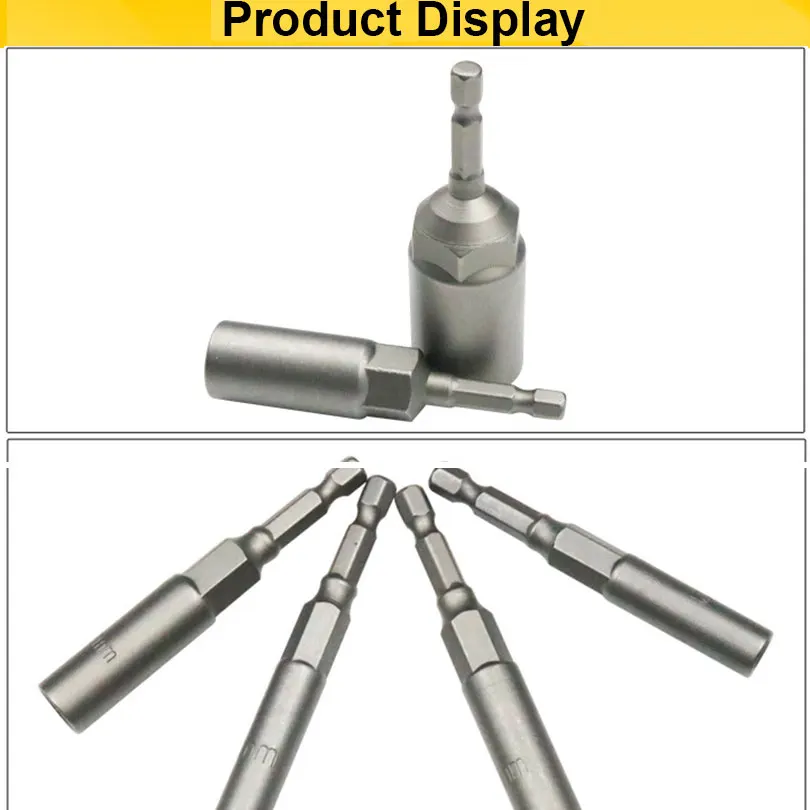 6mm -19mm Deepen Inner Hexagon Sleeve Electric Drill Sleeve Pneumatic Socket Head for Nut Wrench Hand Tools Electric Screwdriver 6