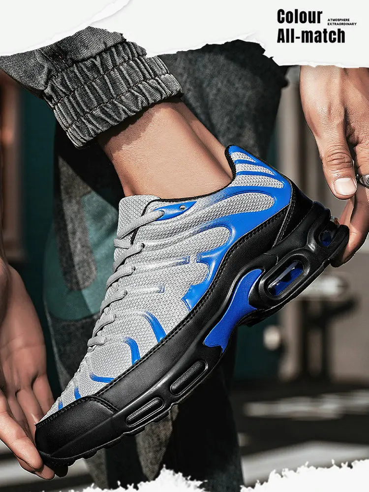

Men's Shoes New Breathable Mesh Sports Shoes Air Cushion Zoom Running Shoe Youth Fitness Travel Large Size Sneakers Deporte C103