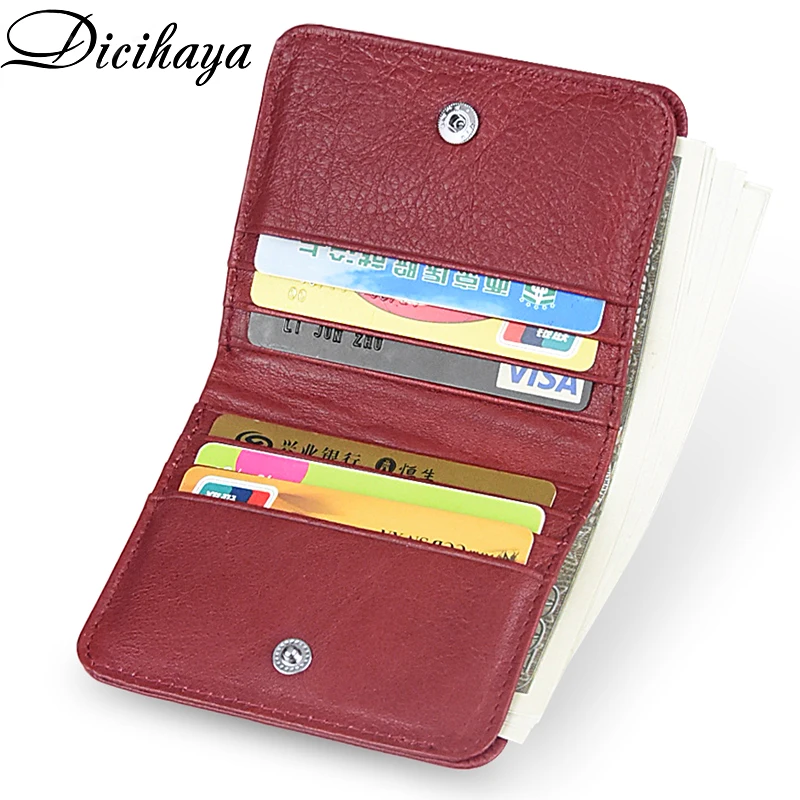 Real Leather Wallet Credit Card Holder Men And Women COWHIDE Purse for Women MINI Genuine Leather Fashion Cute Wallets