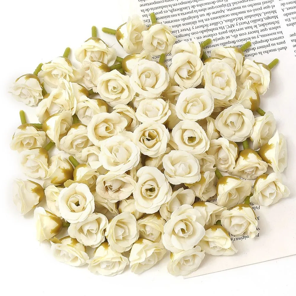 10/20/50 Stück 2 cm große künstliche Rosenblütenköpfe für Heimdekoration, Hochzeitsdekoration, künstliche Blumen, DIY-Kranz, Scrapbook, Geschenkzubehör – Detail 9