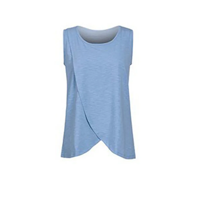 Pregnant Women T Shirt Maternity Summer Short Sleeve Side Button Crew Neck Tees Solid Color Nursing Tops For Breastfeeding 5