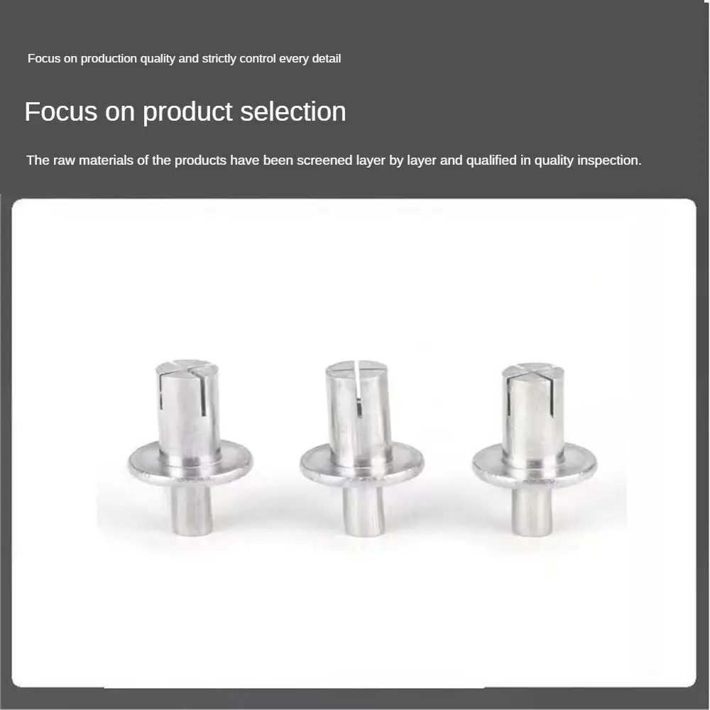 Description Picture 3 of item5-50PCS Hammer Drive Expansion Rivets Percussion Expansion Aluminum Nail Head Piercing Knock Type Small Tapping Screws Fasteners