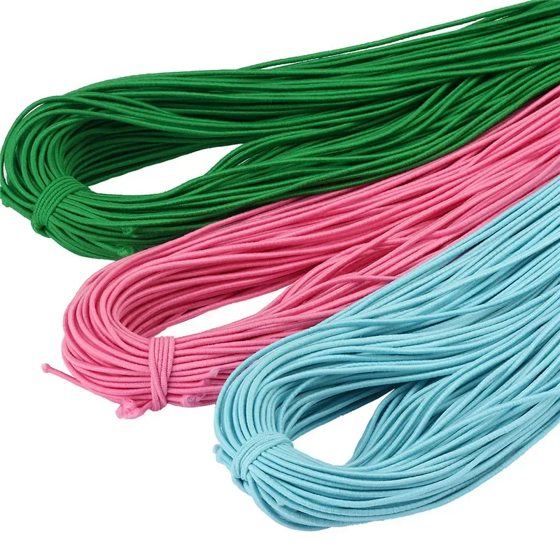 Vibrant 2mm Round Elastic Band - Premium DIY Sewing Accessory (5 Meters)