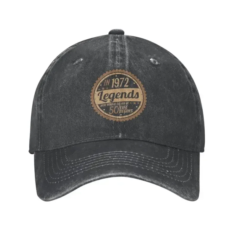 

Classic Cotton Made In 1972 Legends Baseball Cap for Women Men Breathable 50th Birthday Dad Hat Sun Protection