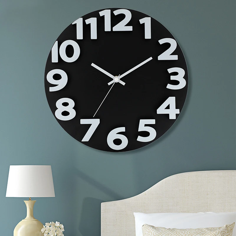 3D Three-Dimensional Digital Clock Creative Simple Wall Clock Living Room Fashion Wall Home decor reloj pared wall clock
