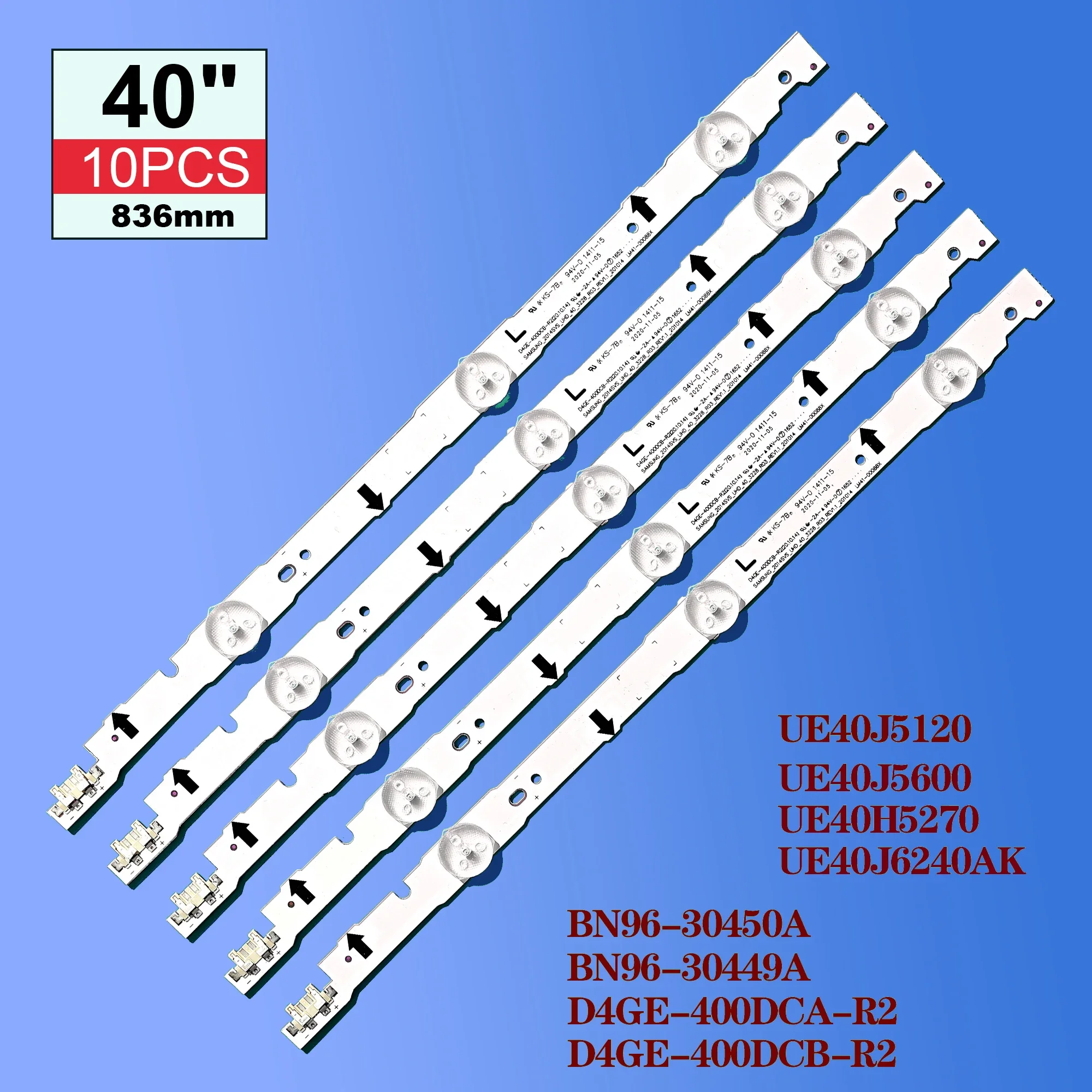 Led Backlight Strip Voor D4GE-400DCA-R1 D4GE-400DCA-R2 Ue40h6650at 2014svs40 Ue40h6200 Ue40h6400 Ue40h5000ak Ue40j5100aw