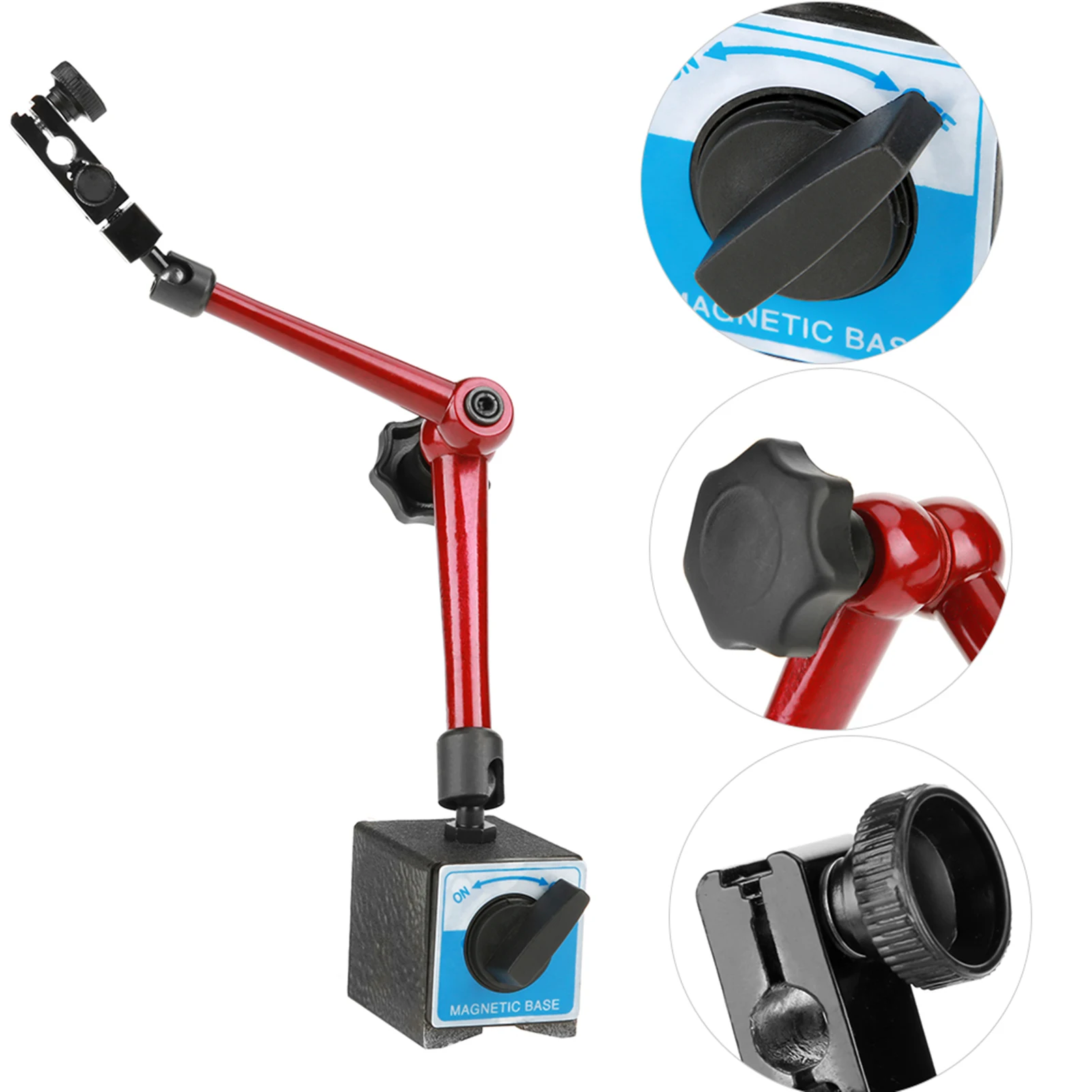 Universal Base Holder 350mm Adjustable Universal Magnetic Base Holder Stand for Dial Test Gauge Indicator Magnetic