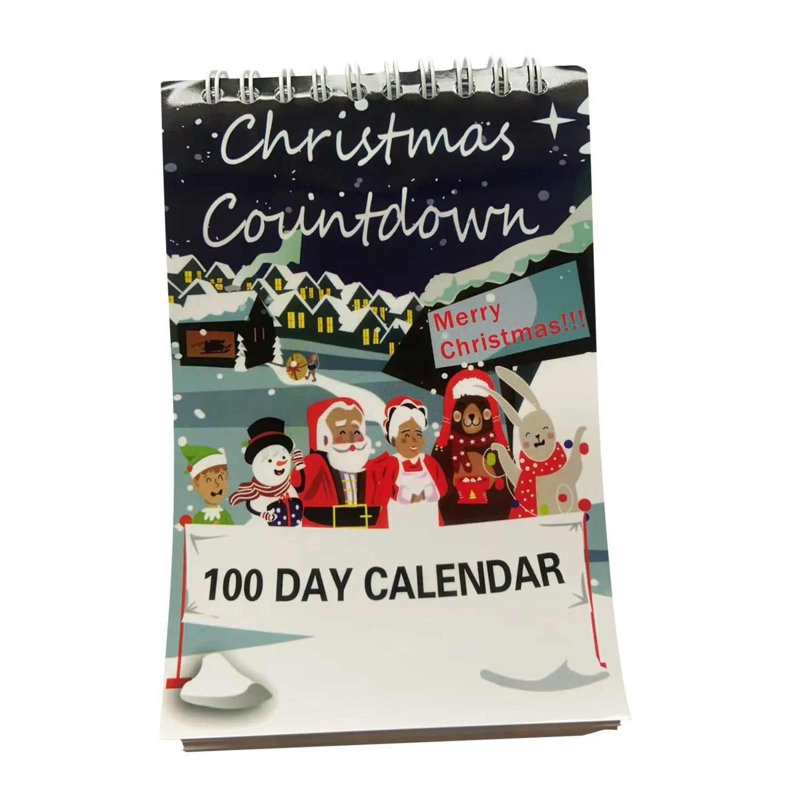 

100 Days Countdown To Christmas Calendar Elf Advent Desk Calendar For Home Office Decoration Cartoon Covers Xmas Accessories