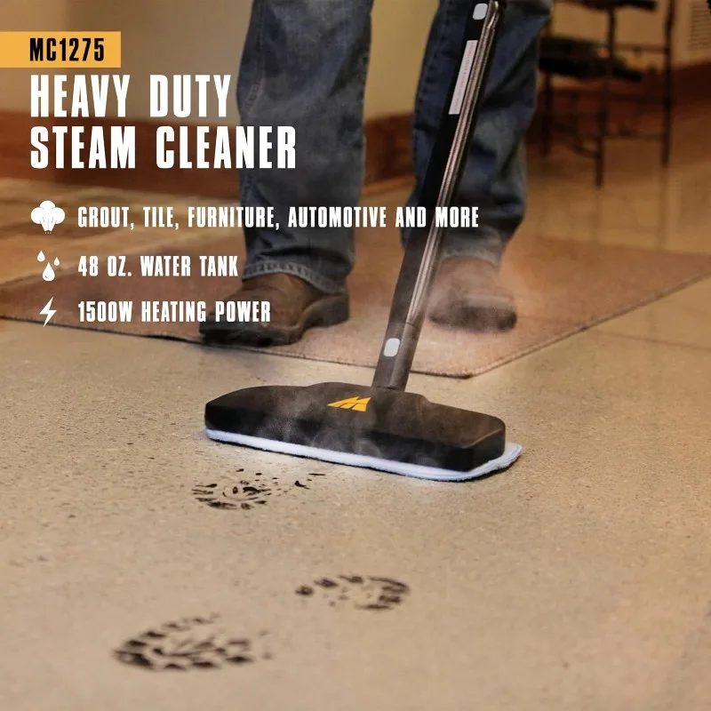 McCulloch MC1275 Heavy-Duty Steam Cleaner with 18 Accessories, Extra-Long Power Cord, Chemical-Free Pressurized Cleaning 2