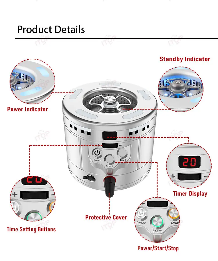 ITOP GF-3 Dry Ice Maker Glass Froster Glass Chiller Glass Freezer Dry ice Forming Machine Using Liquid Titanium Carbon Dioxide 5
