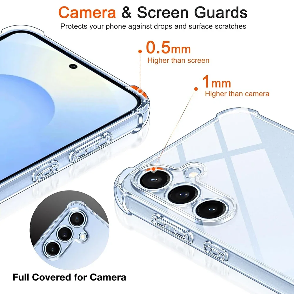 Shockproof Silicone Soft Clear Cover TPU Shell