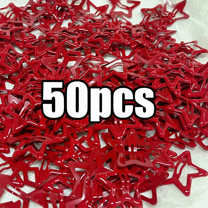 

50 шт./партия, заколки для волос в виде Красной звезды