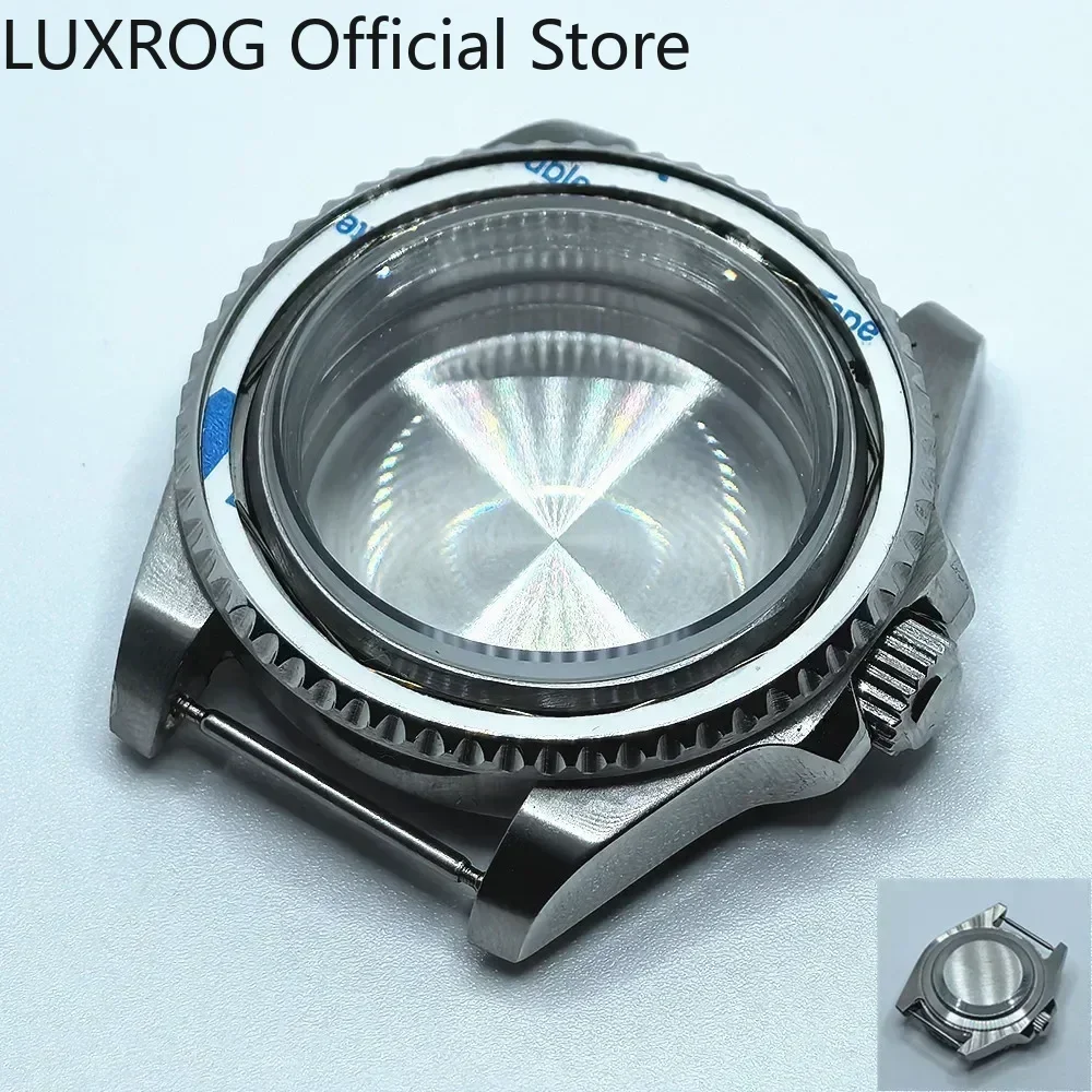 Stainless Steel 40MM Black Blue Ceramic Insert Watch Case