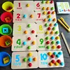 Kids Montessori Wooden Toys Hands Brain Training Clip Beads Montessori Beads Toys Educational Baby Board Math Toys for Children 3