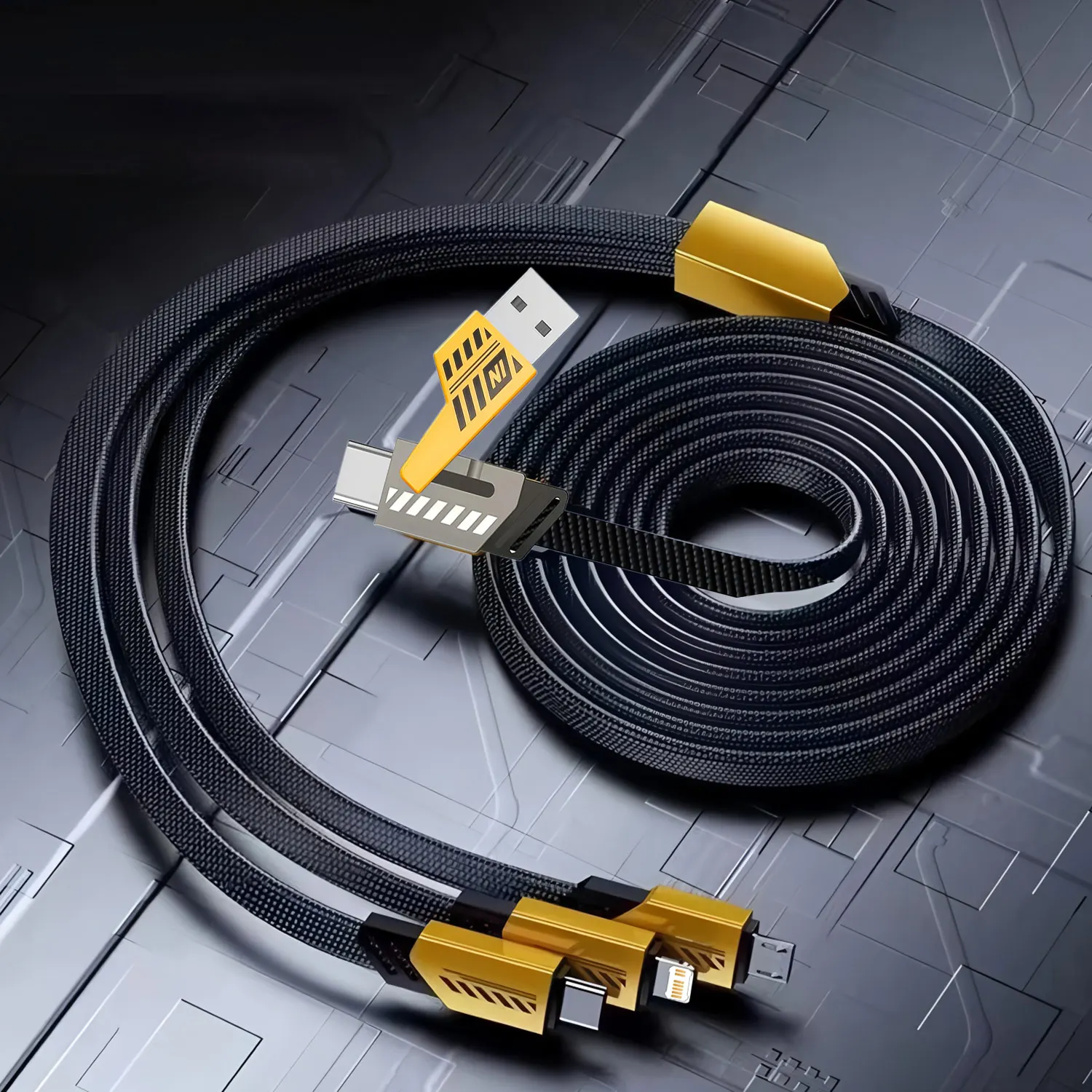 รูปสินค้า สายชาร์จเร็ว USB-C สำหรับ iPhone Samsung Huawei