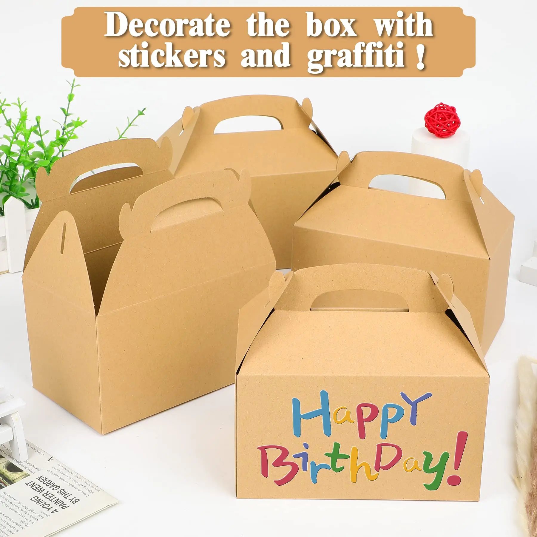 20 Pièces Boîte Cadeau Avec Ruban, Boîtes à Friandises