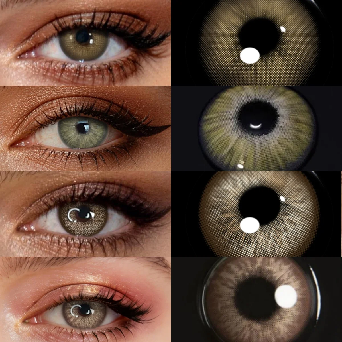 VISUASHOW Unspoken Brown Yearly Disposable Colored Contacts