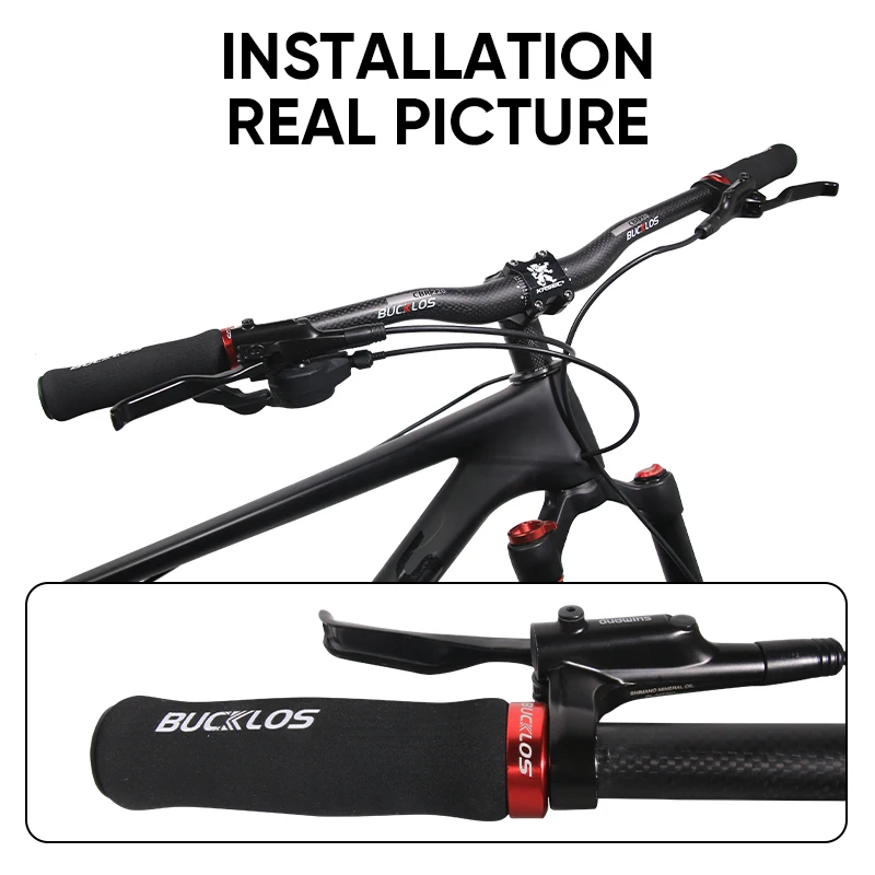 BUCKLOS Fahrradgriffe aus Schaumstoff, Abschließbare MTB-Lenkerüberzüge, Rutschfeste Mountainbike-Lenkergriffe, BMX-Fahrradteile – Detail 13