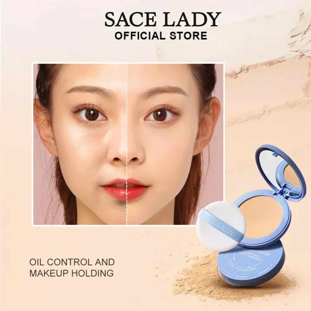 Full Coverage Pressed Make Up Face Powder Natural Lasting Makeup Powder Soft Mist Face Makeup Cosmetic Setting Compact pressed powder foundation setting powder face powder compact powder