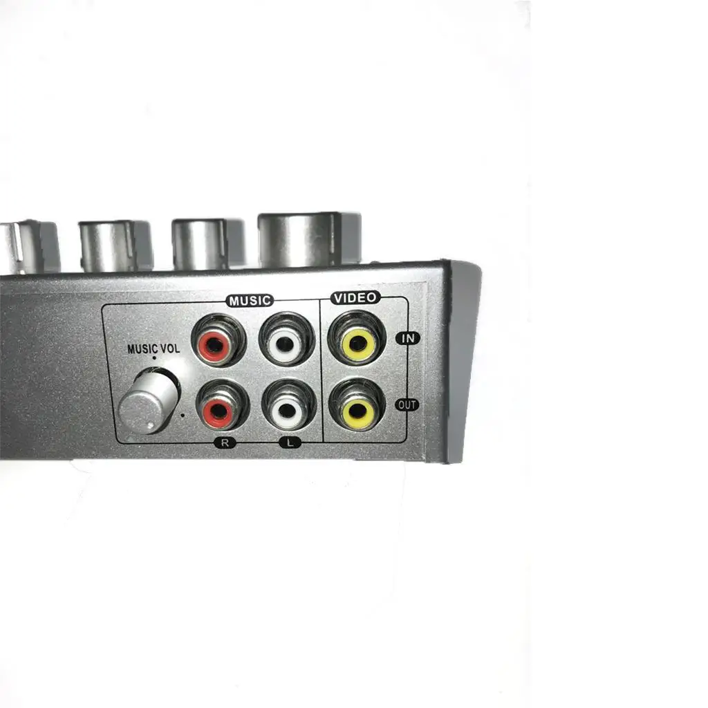 

Karaoke Audio Sound Echo Mixer with Dual Channel of Microphone silver