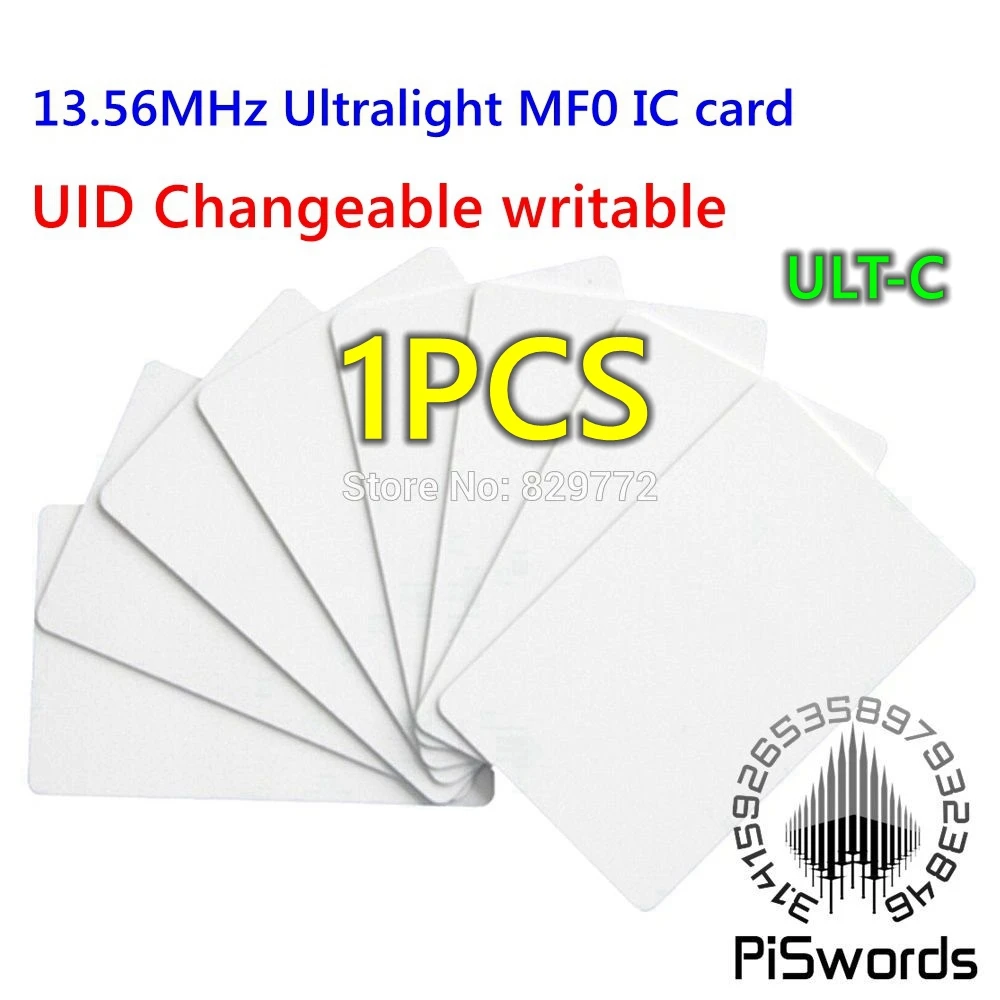 1PCS UID Changeable NFC Card MF0 13.56Mhz Ultralight EV1-UL11 EV1-UL21 ULT-C Blank Card TAG STICKER UID Writable