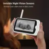 5Inch Screen 2MP 1080P HD Wireless PTZ Intercom Baby Monitor Long Range Baby Camera Temperature Display Feeding Plan Babysitter 1