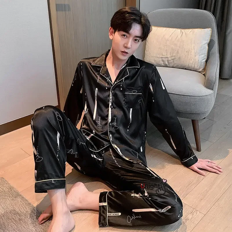 Pajamas Set Silk Pajamas Man Pajamas Set 5XL