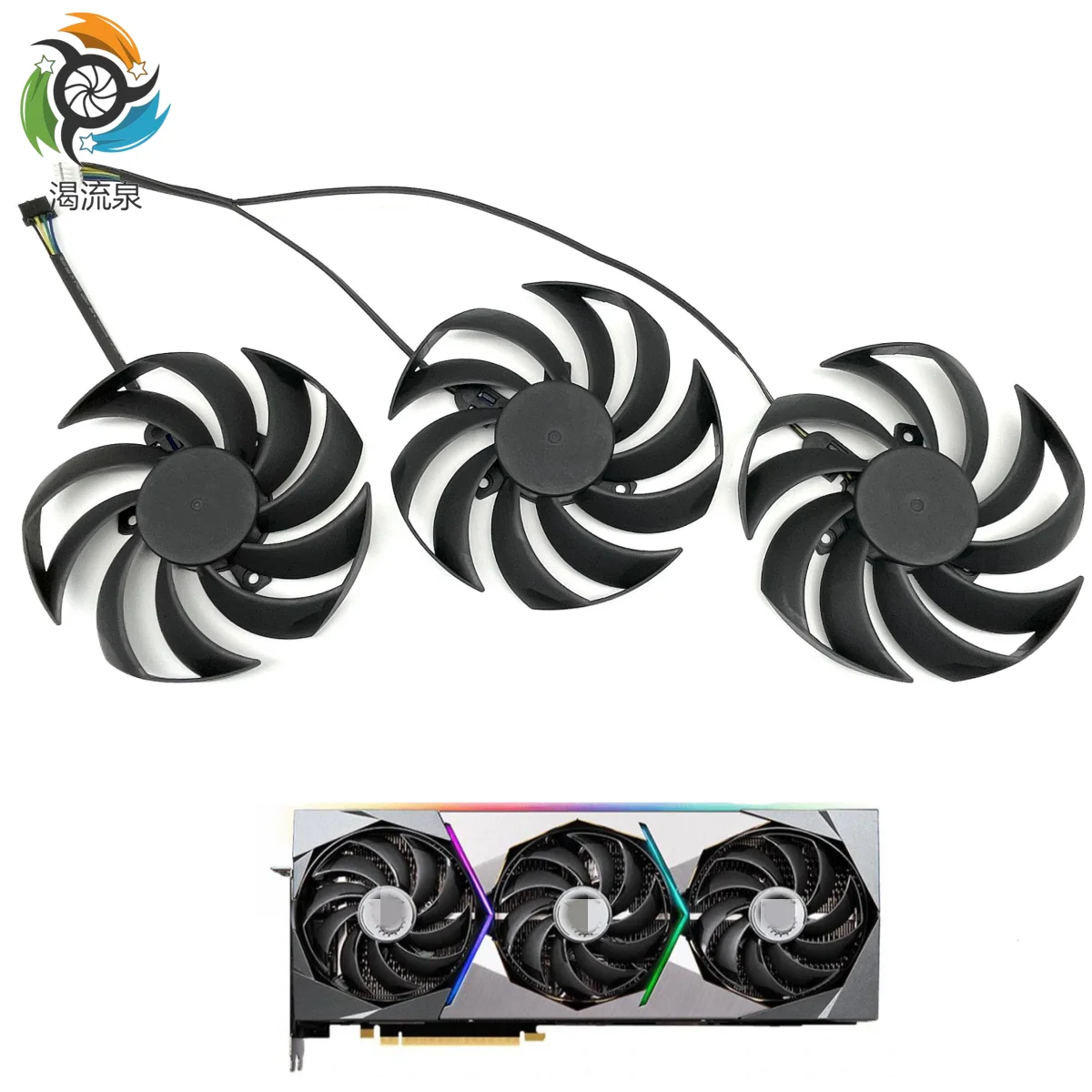Evga EVGA RTX3070 3070ti 3080 3080ti 3090 FTW3 Graphics Card Cooling Fan I.826216982