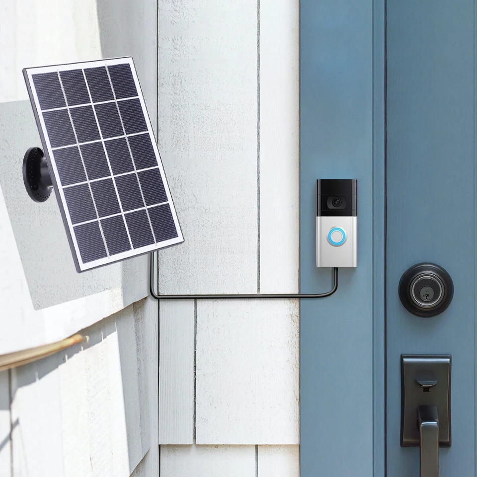 20W Waterproof Solar Panel Charger for Ring Doorbell