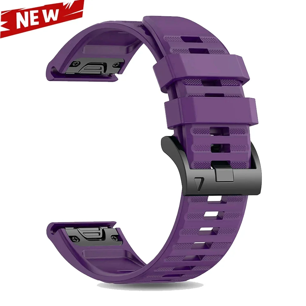 Enhanced Silicone Watch Band for Garmin Fenix Series - QuickFit 22mm/26mm