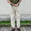 Sauce Zhan Men Pants Linen Pants Men Summer Breathable Casual Pants Ankle-length Loose Fit Taper Leg 1
