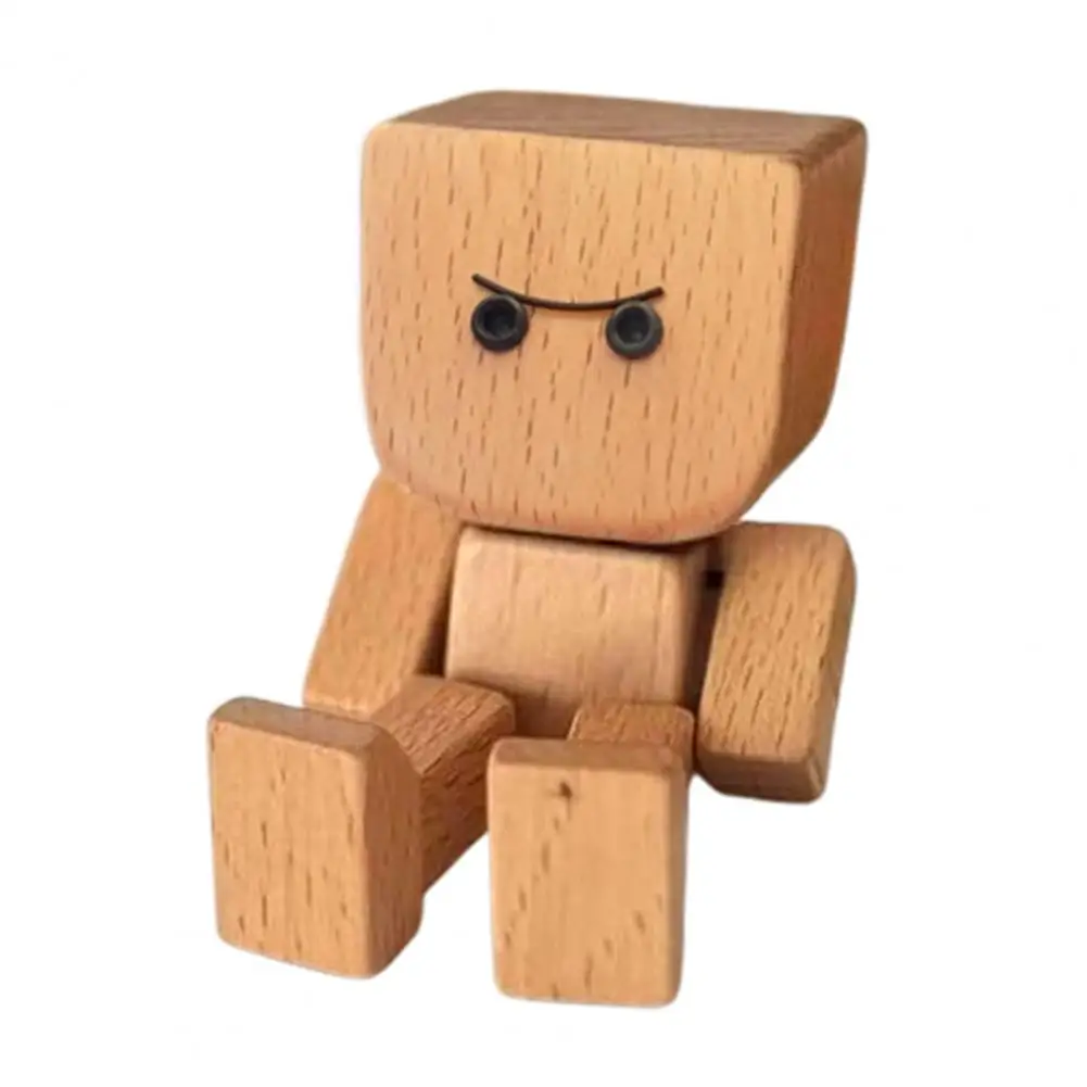 Wackelmann Holzfigur - Handgemachte Bobblehead Puppe Mit Wippenden Beinen, Lustiges Schreibtisch Spielzeug