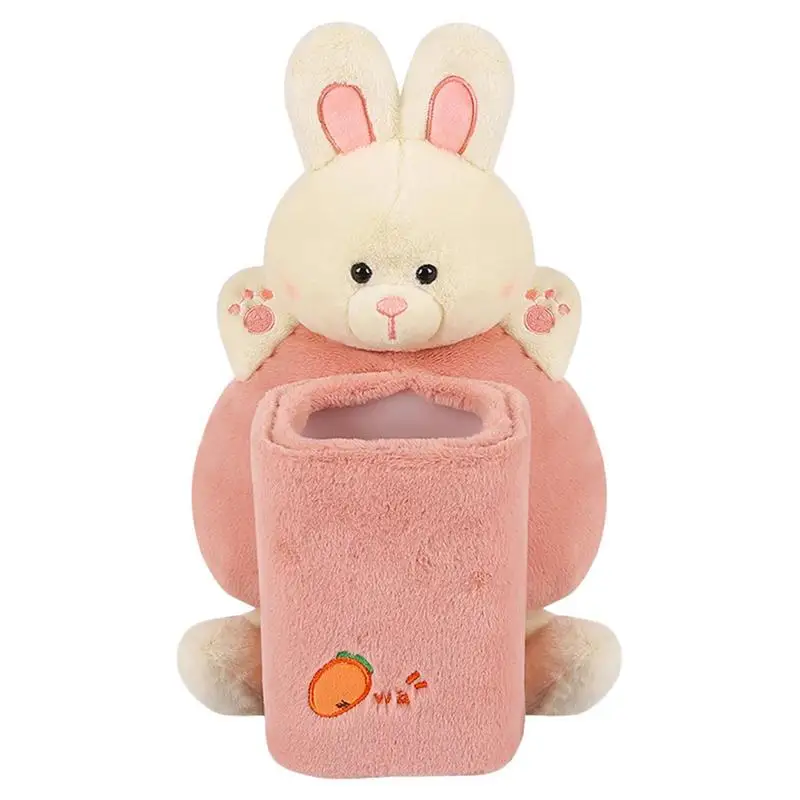 

Cartoon Car Tissue Holder Cute 2 In 1 Trash Can Tissue Box Animal Napkin Holder With Elastic Rope Leakproof Car Interior