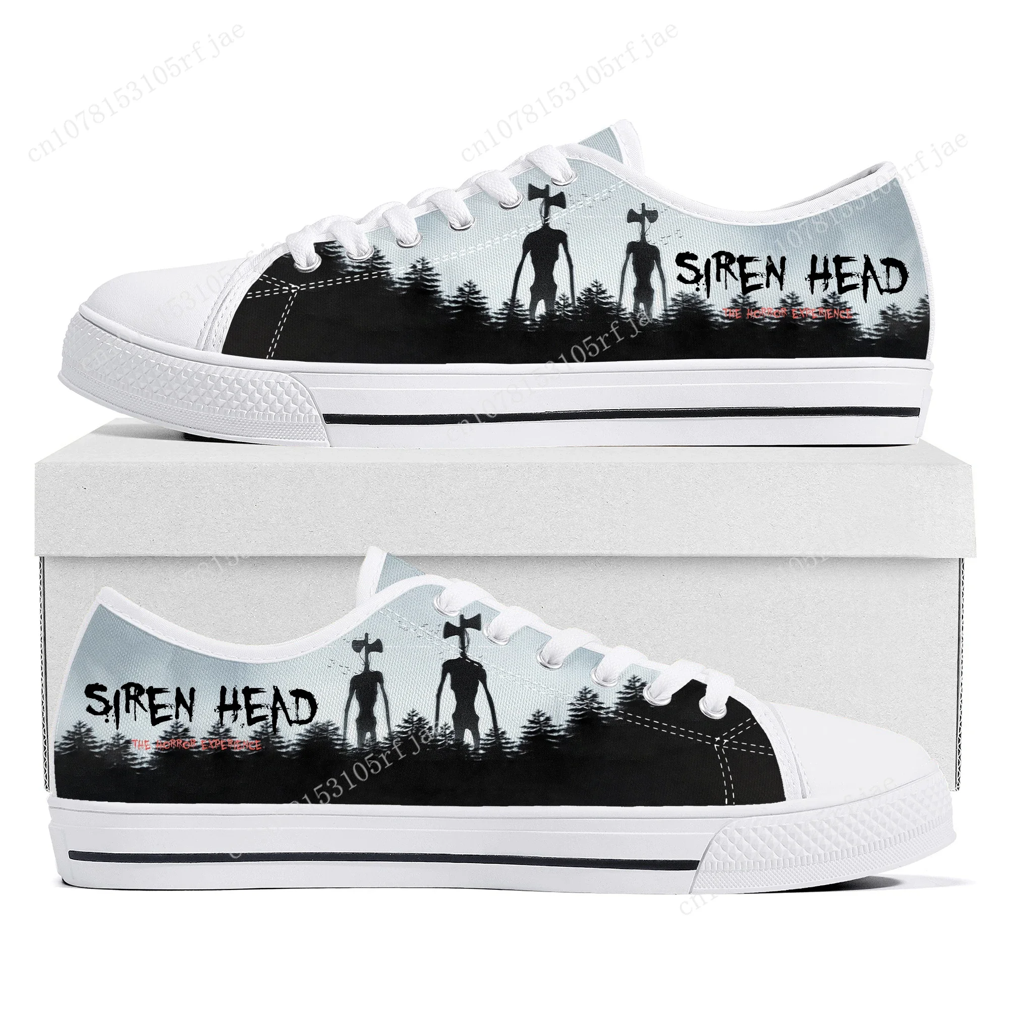 Siren Head Low Top Sneakers Hot Cartoon Game Womens Mens Teenager High Quality Fashion Canvas Sneaker Couple Custom Built Shoes