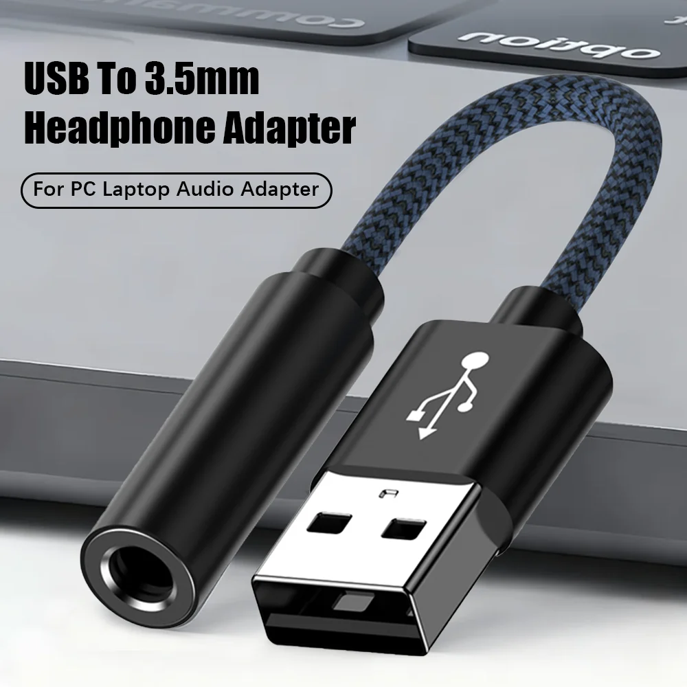 รูปสินค้า อะแดปเตอร์เสียง USB 3.5 มม. คุณภาพสูง
