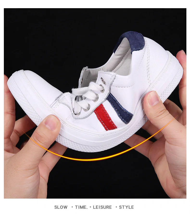 2023 Women's Genuine Leather Sneakers Women Casual Fashionable Sports Shoes Vulcanized White Flat Shoe Ladies White Sneakers