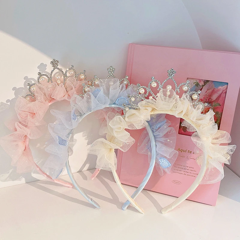 Princess Baby Crown Headwear Hair Hoops Girl Birthday Gifts Kids hair accessories hair headband accessories baby headband set