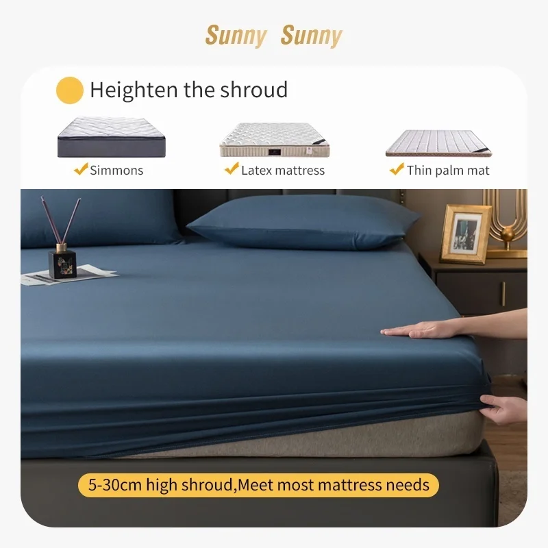 Waterproof Mattress Protector Brushed Fitted Bedsheet Soft Anti Bacterial Bedshe
